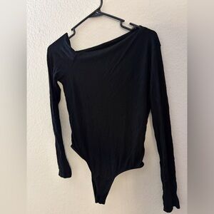 Fashion Nova Black Off-Shoulder Bodysuit